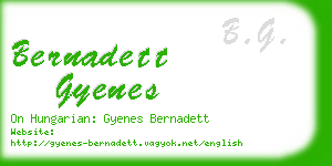 bernadett gyenes business card